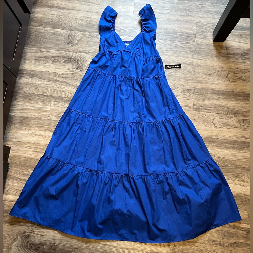 Modcloth Royal Blue Ruffle Strap Maxi Dress - Picture 9 of 9